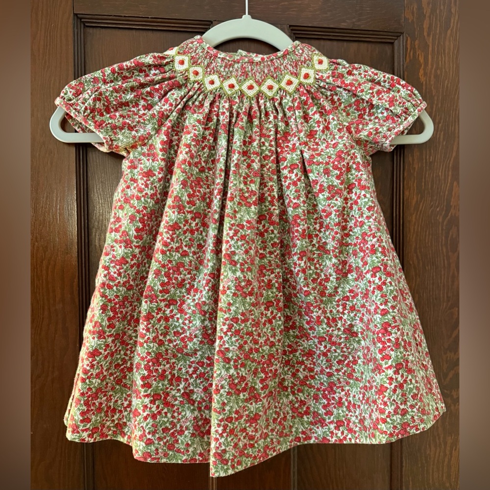 Luli & Me Hand Smocked Girls Bishop Dress